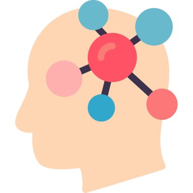 beyin ikonu vektör illüstrasyonu