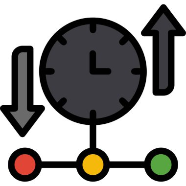 zaman simgesi, vektör illüstrasyonu