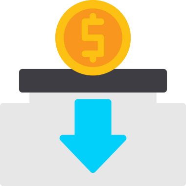 işletme finansmanı düz stil simgesi