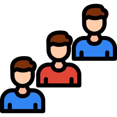 grup insanlarının grup simgesi düz biçimdedir
