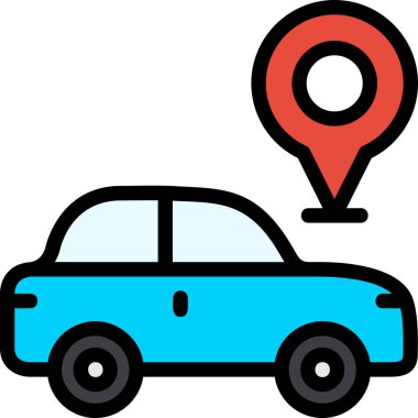 araba konumu simgesi - taslak biçimi