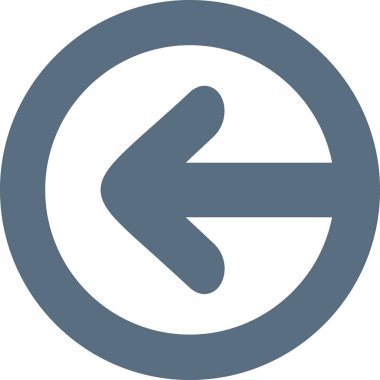 Katı biçimde sol ok simgesi