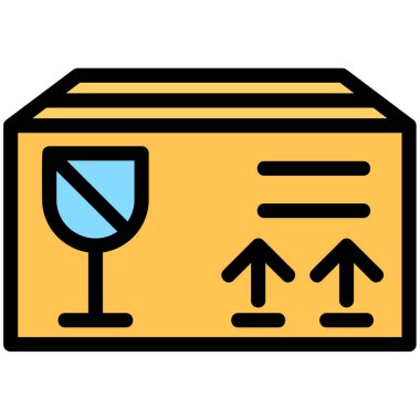 Kutu. Web simgesi basit illüstrasyon