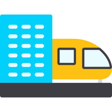 Otobüs Düz Vektör Simgesi