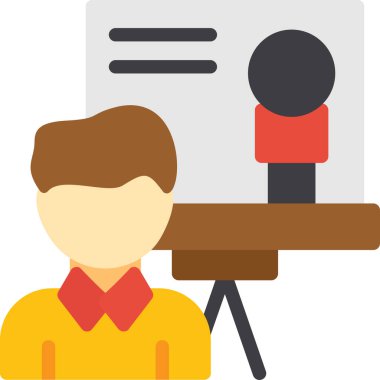 Düz biçimli konferans konferans simgesi