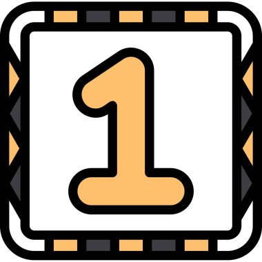 bir numaralı simge, vektör illüstrasyon tasarımı