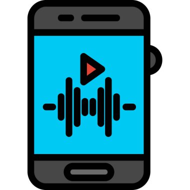 akıllı telefon simgesi vektör illüstrasyonu