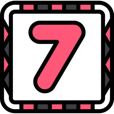 6 numaralı simge tasarımı, vektör illüstrasyonu