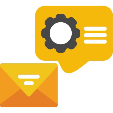 İleti düz vektör simgesi