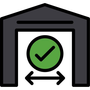 Simgeyi kontrol et. Web için vektör simgelerinin basit illüstrasyonu