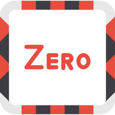 sıfır sıfır sıfır simgesi düz biçiminde