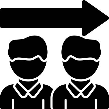 iş adamları takım simgesi ana hatları biçiminde