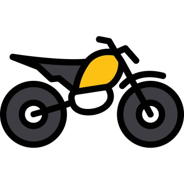 Dirt Bisiklet Hattı Doldurulmuş vektör simgesi