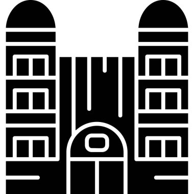 Bina. Web simgesi basit illüstrasyon