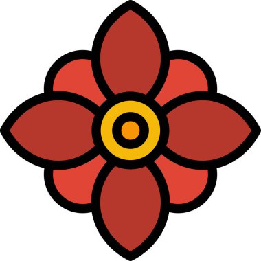 Çiçek. Web simgesi basit illüstrasyon