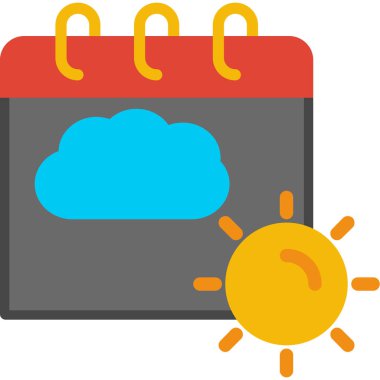 Hava tahmini güneş ikonu düz stil