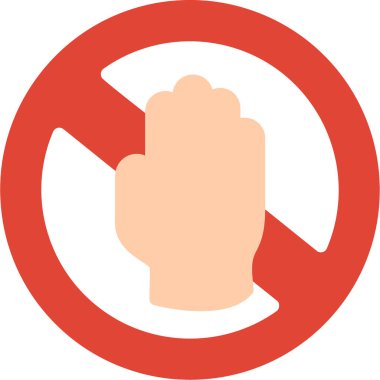 Dur işareti simgesi. vektör illüstrasyonu