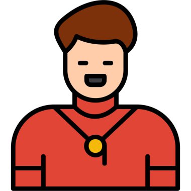 Dosyalanmış özet biçiminde avatar man simgesi