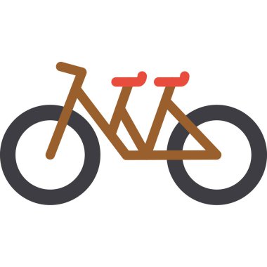 bisiklet düz vektör simgesi