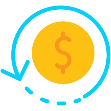 Dolar. Web simgesi basit illüstrasyon