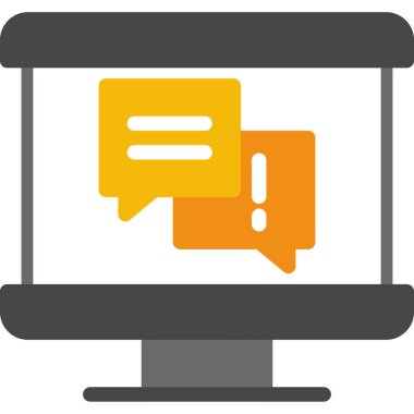 bilgisayar sohbet vektör simgesi