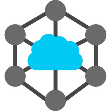 bulut ağ simge vektör çizim