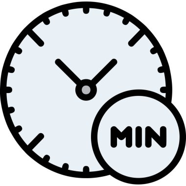 Saat. Web simgesi basit illüstrasyon