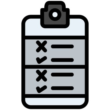 Kontrol listesi vektör simgesi modern basit tasarım