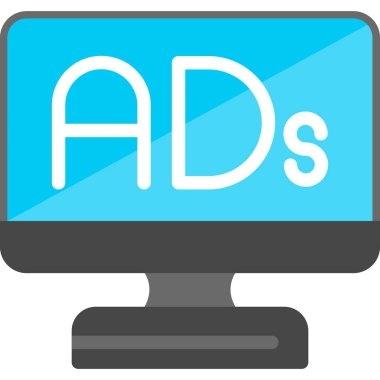 Reklam reklam ikonu düz stil