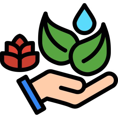 Bitki. Web simgesi basit illüstrasyon