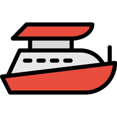 Tekne. Web simgesi basit illüstrasyon