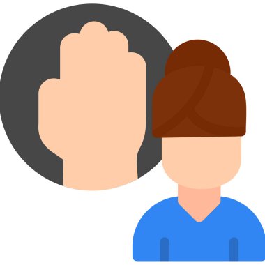 Kadın eli olan avatar adam.