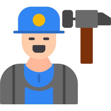 Tesisatçı işçi ikonu