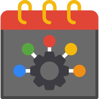 iş yönetimi ikon vektörünün düz tasarımı