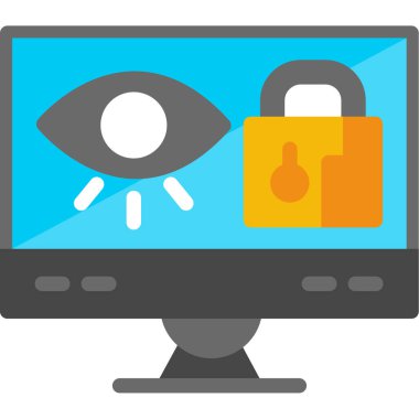 İnternet güvenlik koruma simgesi düz biçimli