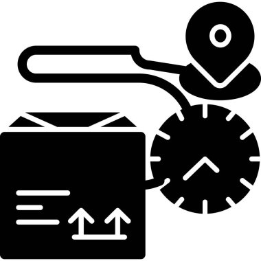 Teslimat. Web simgesi basit illüstrasyon