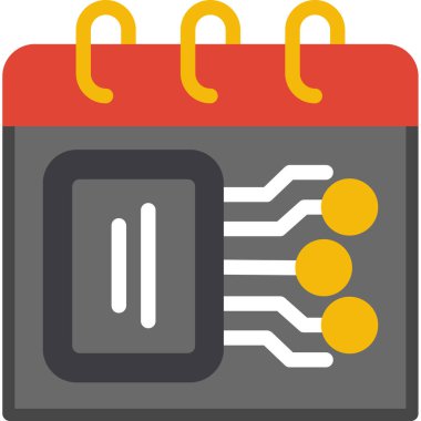 Takvim simgesi, vektör çizimi