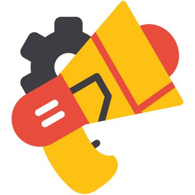 megafon simgesi, vektör illüstrasyonu