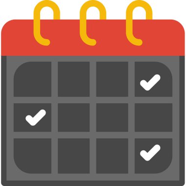 Takvim simgesi, vektör çizimi