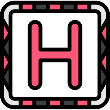 H Harfi logo tasarım şablonu ögeleri