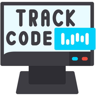 Renk arkaplanı olarak izleme ve programlama için web simgesi. vektör illüstrasyonu