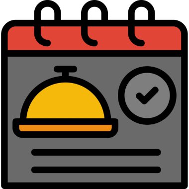 Doldurulmuş takvim tarihi olay simgesi - özet biçimi