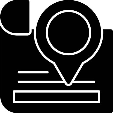 konum pin haritası simgesi ana hat biçiminde