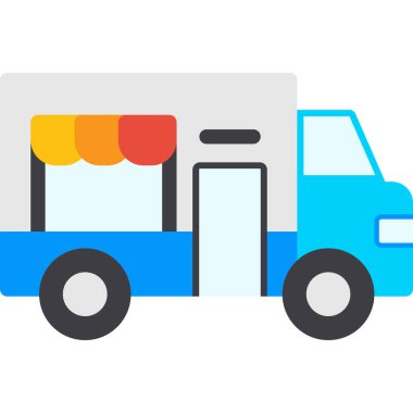 dağıtım kamyonu vektör simgesi