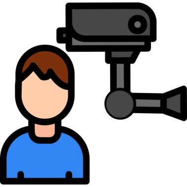 Kamera. Web simgesi basit illüstrasyon