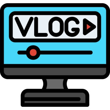 Blog. Web simgesi basit illüstrasyon