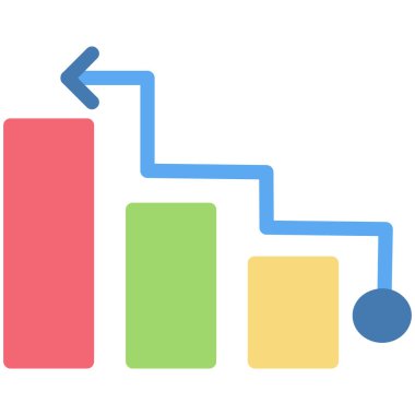 Bar çizelgesi. Web simgesi basit illüstrasyon