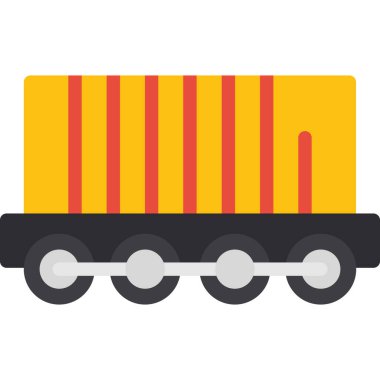 Kargo düz vektör simgesi