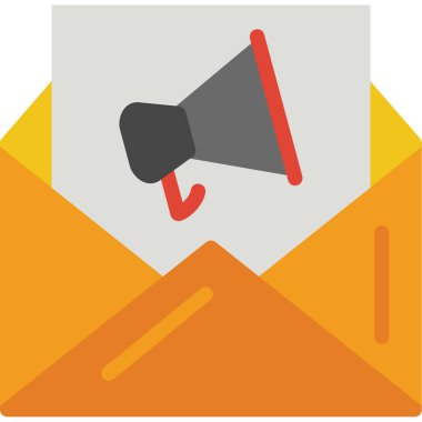 mesaj düz simgesi, vektör illüstrasyonu