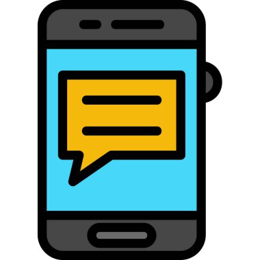 Konuş. Web simgesi basit illüstrasyon